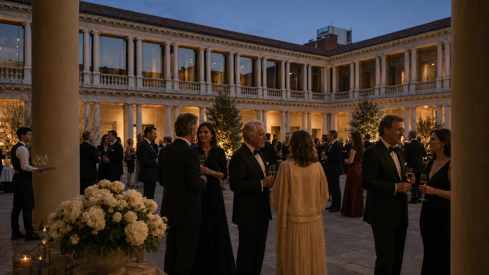 Gala arrival at Portrait Milano